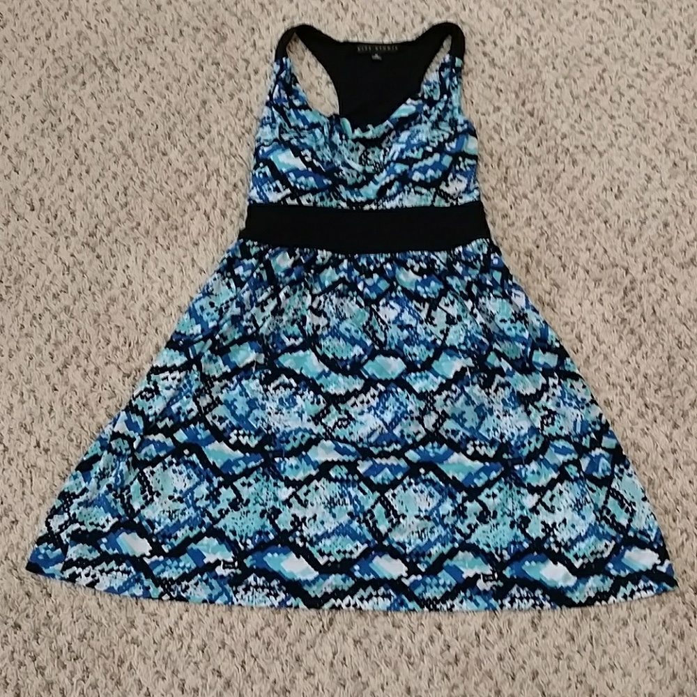 Blue razorback dress